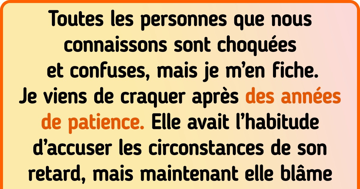 Je divorce de ma femme car elle est toujours en retard et j’en ai marre Je divorce de ma femme car elle est toujours en retard et j’en ai marre