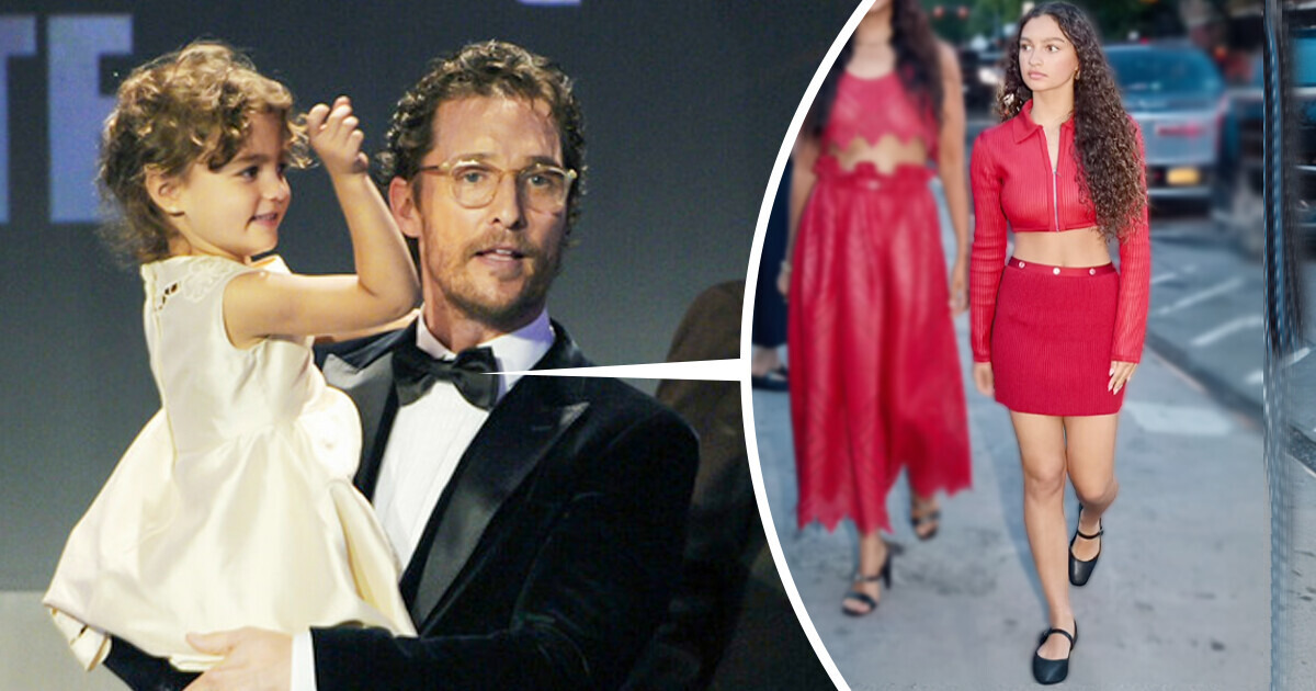 La fille unique de Matthew McConaughey fait sensation dans une tenue rouge “inappropriée pour une jeune fille de 14 ans”