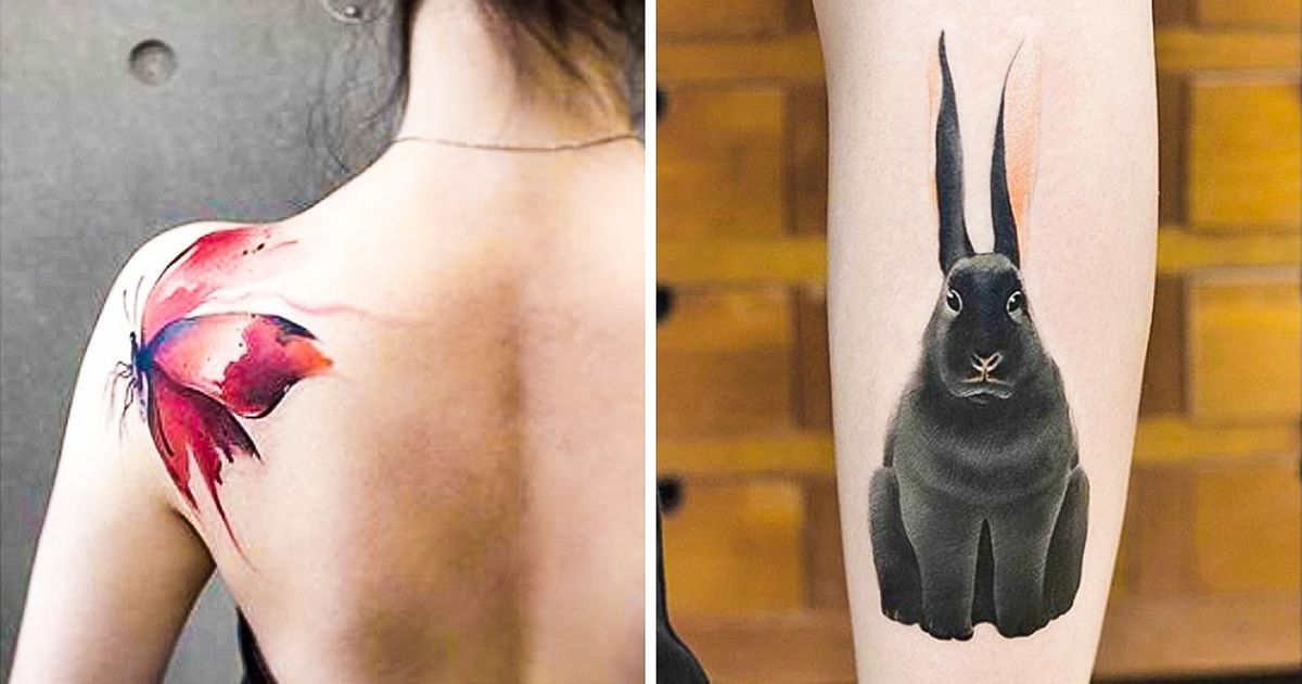 Cette artiste chinoise crée des tatouages sophistiqués en utilisant une étrange technique de l’aquarelle