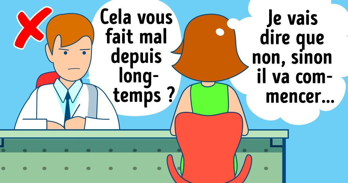 Il vaut mieux toujours répondre avec sincérité à ces 10 questions du docteur, même si elles sont gênantes
