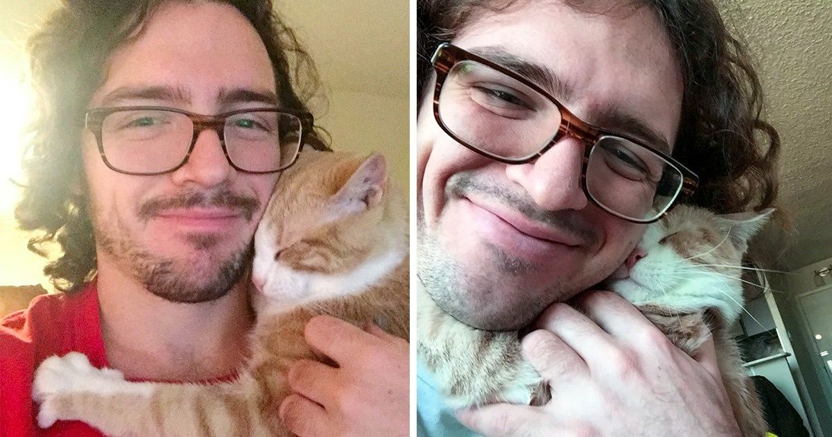 Ce jeune homme a adopté un chaton dans une fourrière, et en échange il a reçu de la reconnaissance et un amour sans limite