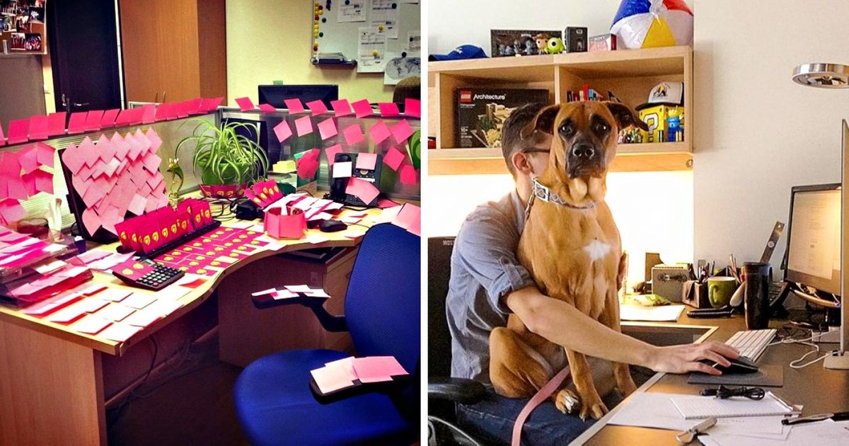 Découvre 16 photos marrantes qui montrent que travailler dans un bureau peut être vraiment amusant