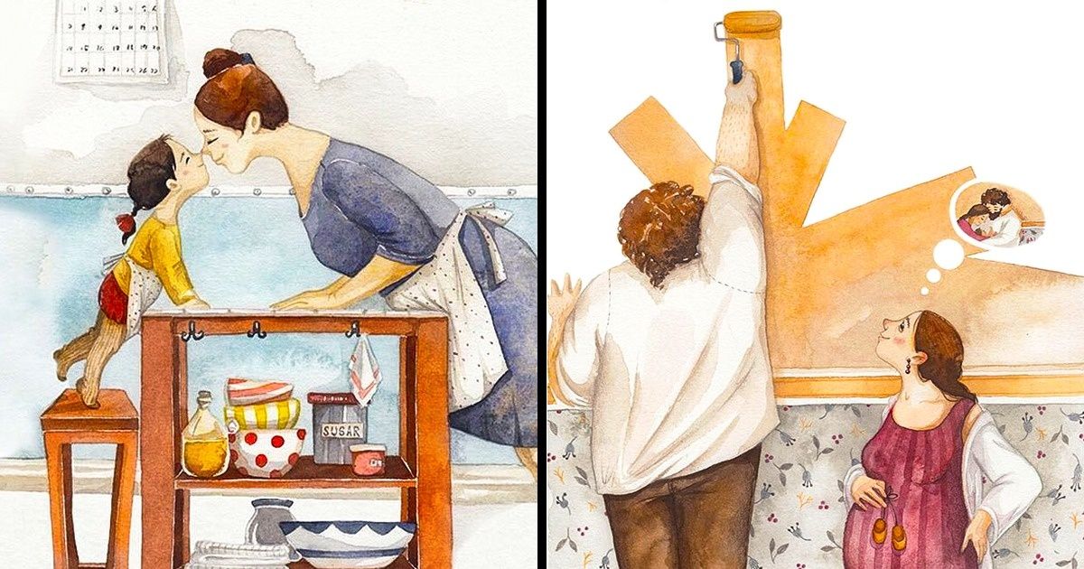 Cette artiste dessine des illustrations remplies de tendresse et d’amour sur la famille !