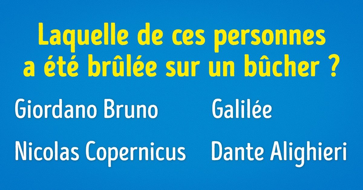 Test : si tu veux savoir si tu as de nombreuses connaissances, essaie de répondre aux 13 questions suivantes !