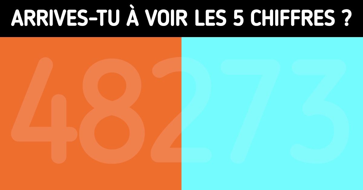 Test : mets à l’épreuve ton acuité visuelle en essayant de trouver les chiffres dans ces 15 images Test : mets à l’épreuve ton acuité visuelle en essayant de trouver les chiffres dans ces 15 images