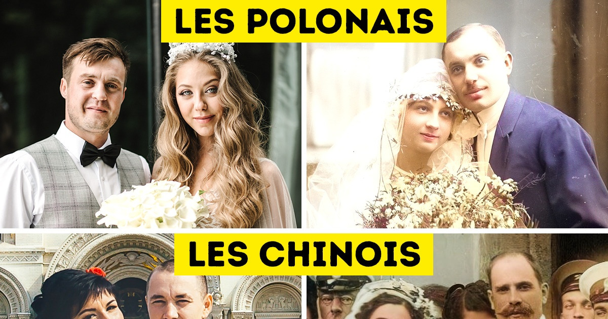 15 Exemples de l’évolution des jeunes mariés dans différents pays au cours des 100 dernières années