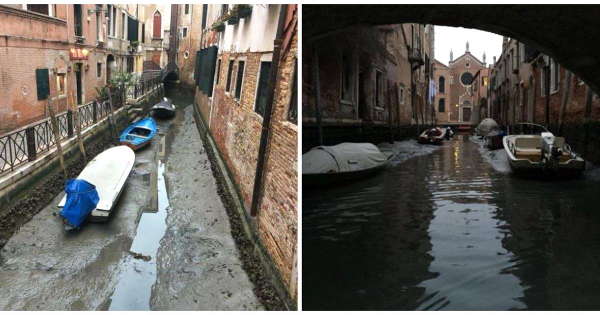 Les canaux de Venise sont à sec, et ça vaut vraiment le coup d’œil !