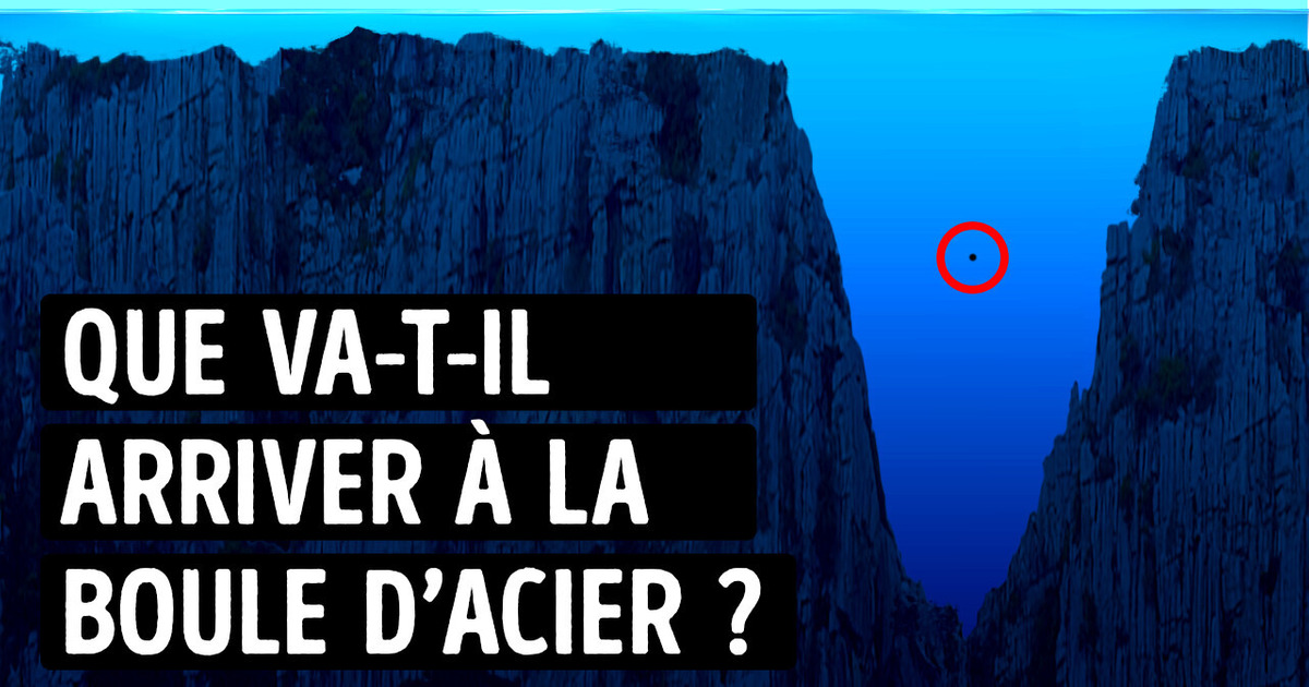 Et si on Faisait Tomber une Boule d’Acier dans la Fosse des Mariannes ?