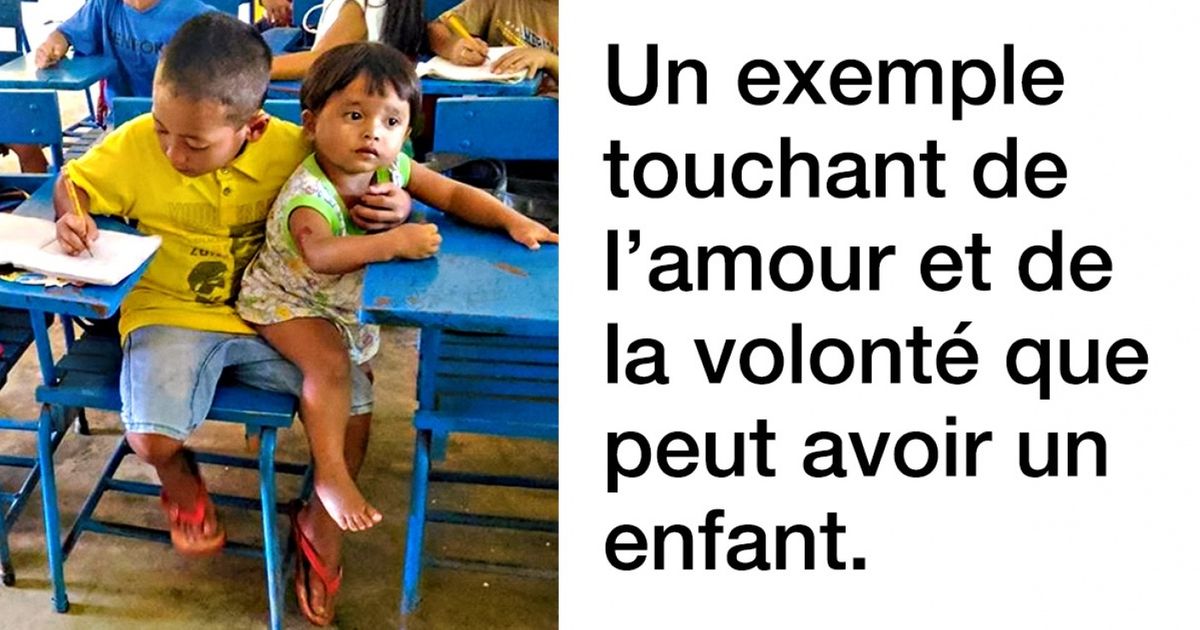 Cet enfant s’est rendu à l’école avec un bébé d’un an : il n’avait pas d’autre choix
