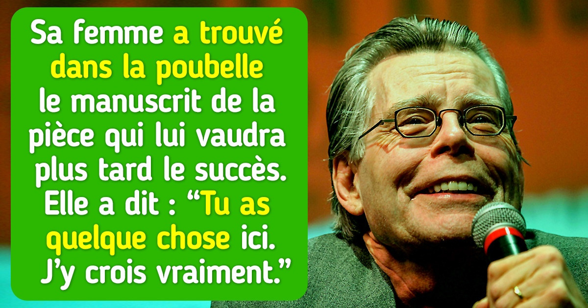 Découvre l’histoire de Stephen King, qui a failli abandonner l’écriture après de nombreux rejets