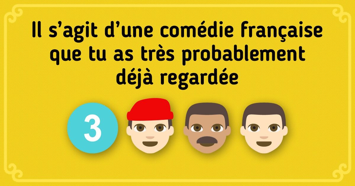Test : Retrouve le titre des 15 films français cachés derrière ces émojis