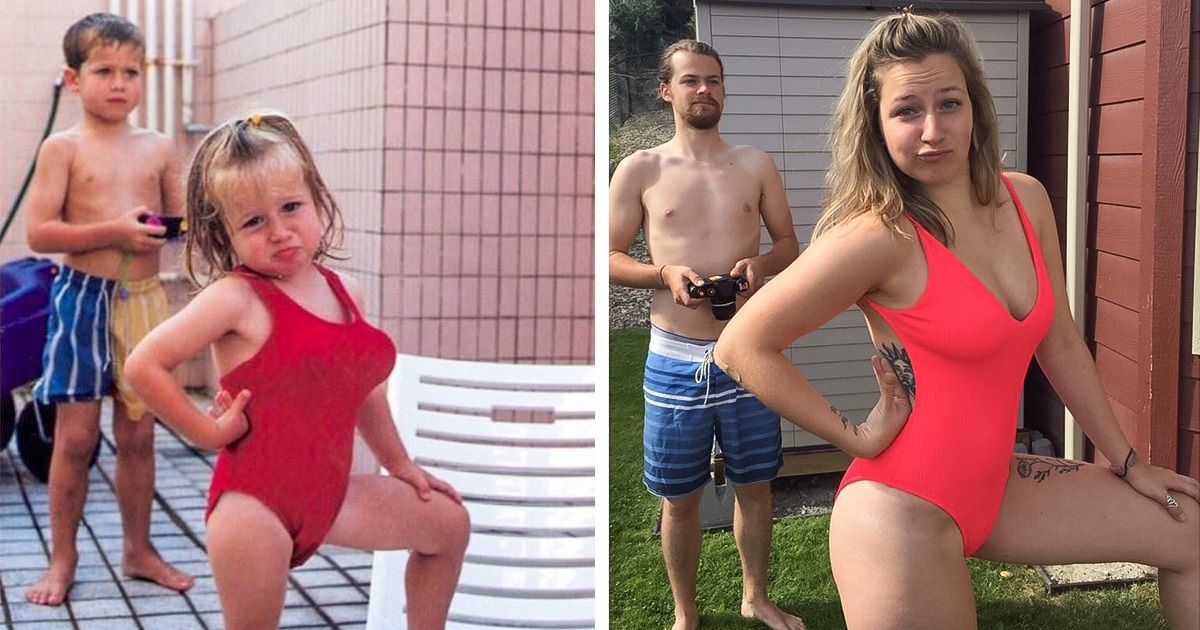 18 Personnes qui ont reproduit leurs vieilles photos de famille avec brio