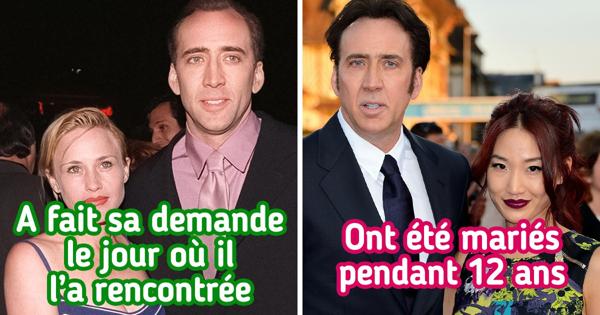Découvre l’histoire de Nicolas Cage, qui a divorcé quatre fois mais n’a pas renoncé à trouver l’âme sœur