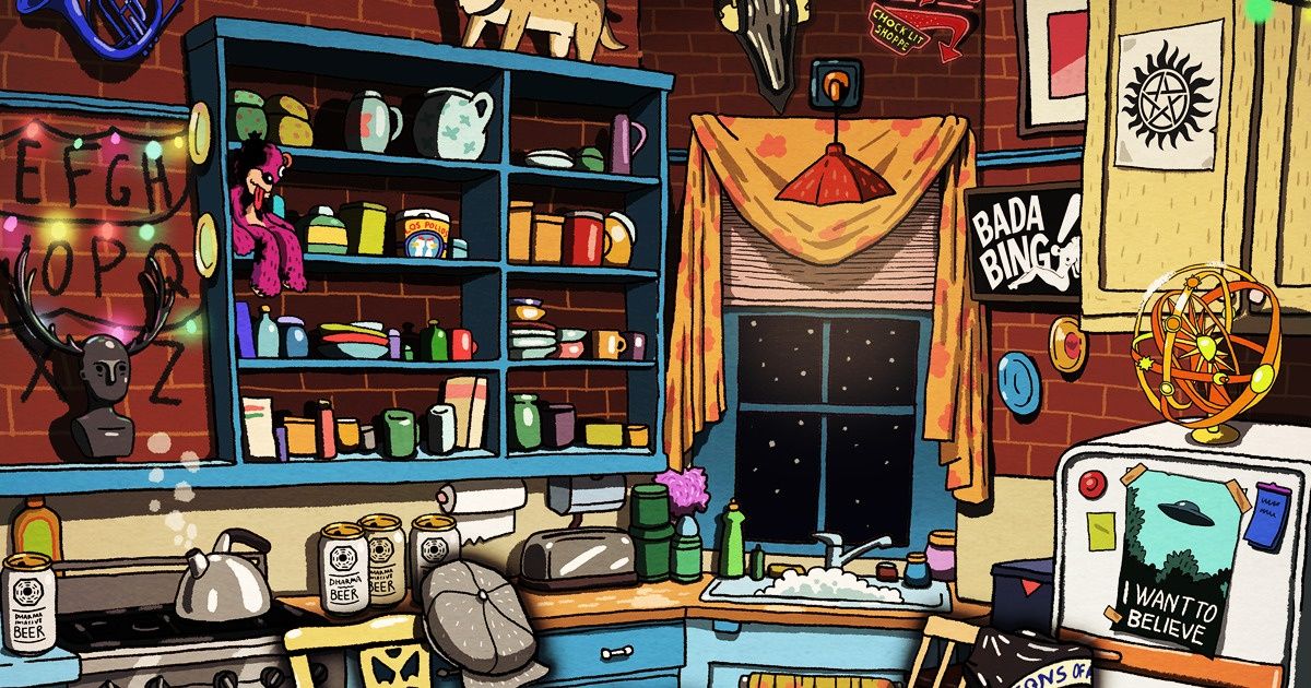 Un illustrateur a intégré dans cette image des détails faisant référence à 25 séries cultes, sauras-tu les reconnaître ?