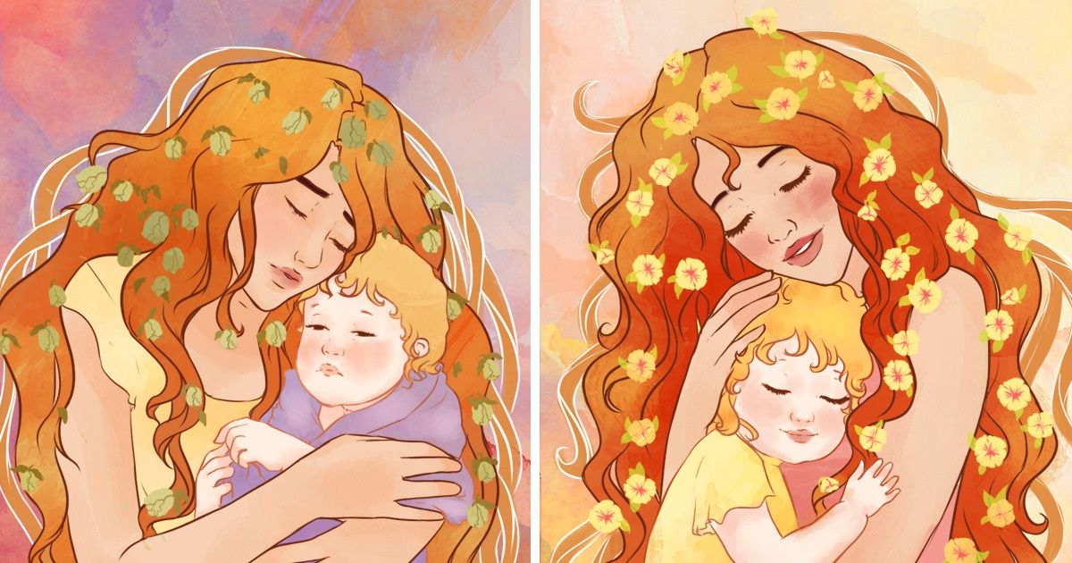 11 illustrations qui te donneront envie de serrer ta mère dans tes bras