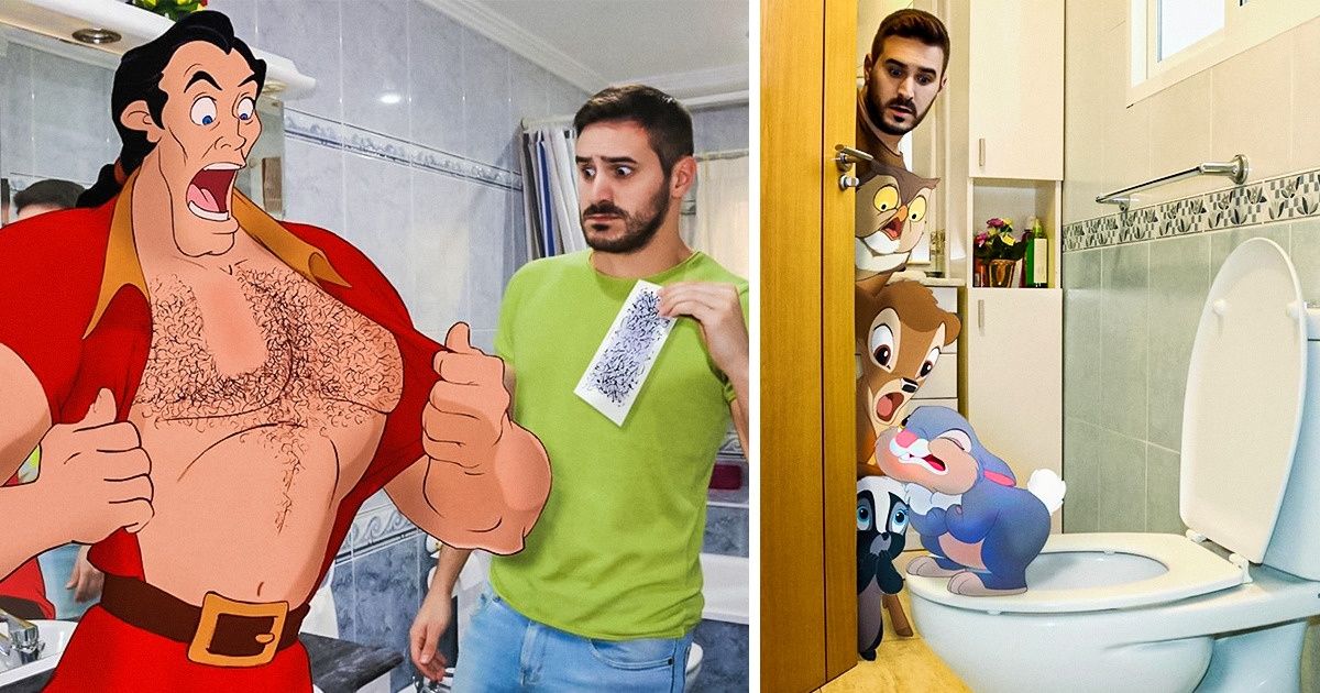 21 Photos d’un professeur qui réalise des montages avec des personnages de Disney pour découvrir leur quotidien