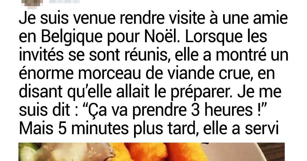 14 Personnes nous ont raconté les larmes aux yeux, comment elles ont goûté à divers plats nationaux