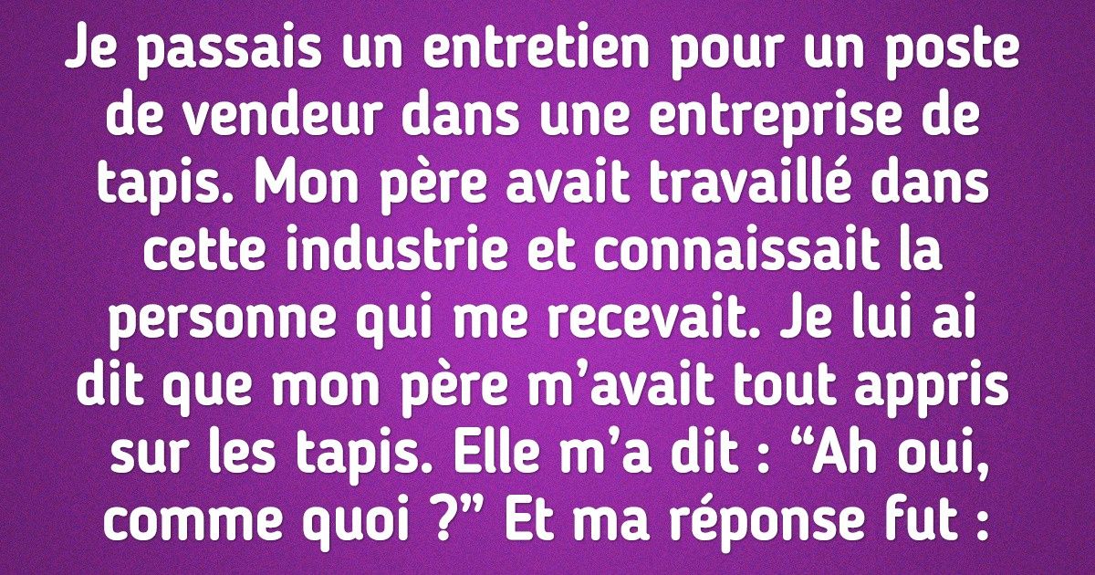 20 Personnes dont la stratégie d’entretien d’embauche est entièrement basée sur leur sens de l’humour