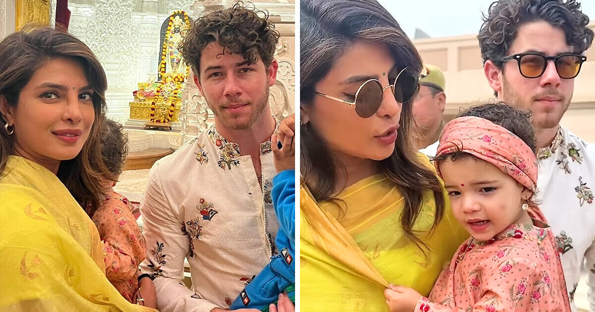 Priyanka Chopra visite l’Inde avec son mari Nick Jonas et leur fille, les photos suscitent l’inquiétude