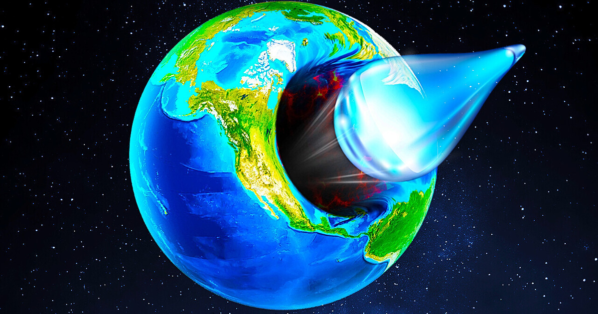 Et si une goutte d’eau tombait sur la Terre à la vitesse de la lumière ?