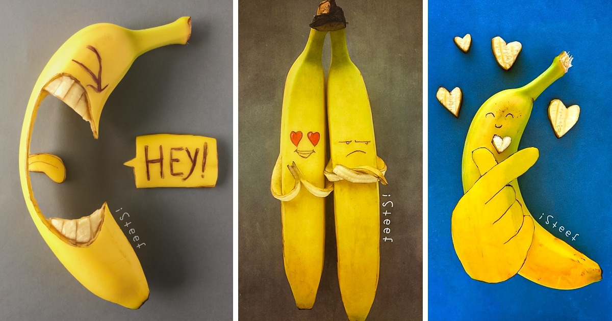 Un artiste a trouvé un moyen d’exprimer son amour de la vie en utilisant des bananes Un artiste a trouvé un moyen d’exprimer son amour de la vie en utilisant des bananes