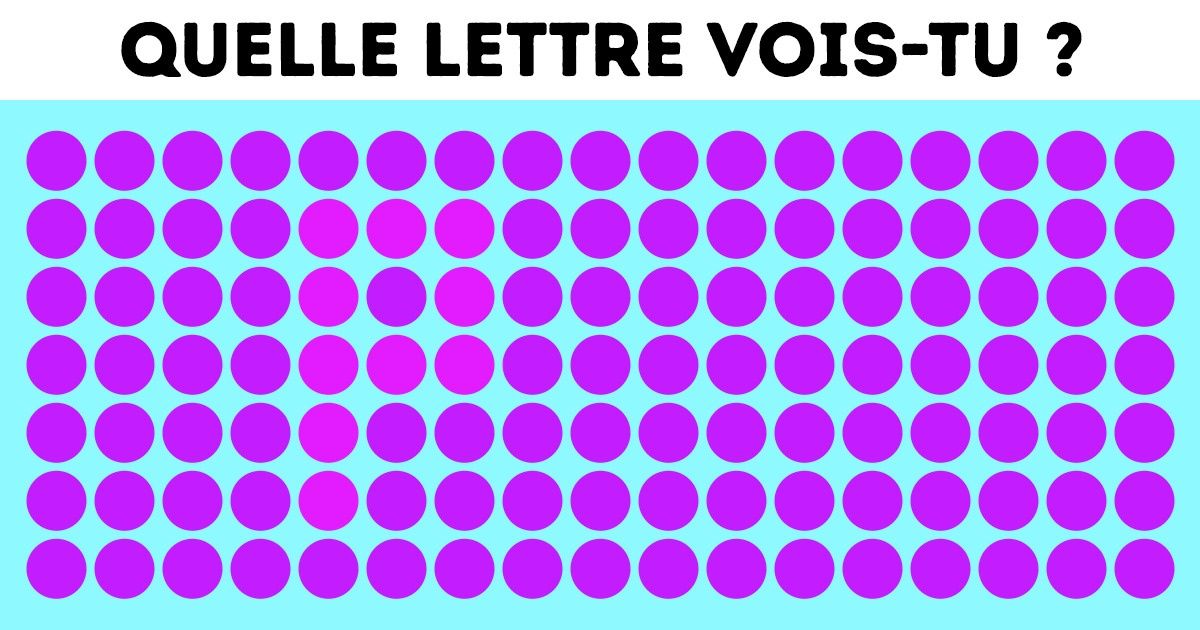 Défi : Trouve la lettre cachée dans ces 15 images