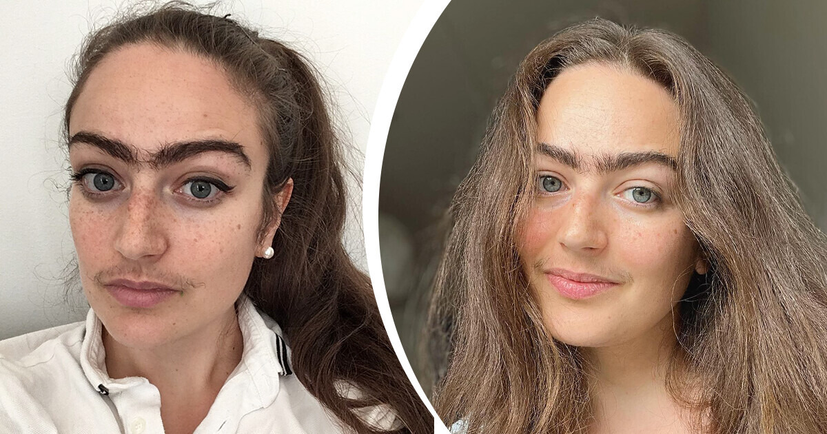 Elle décide de laisser pousser les sourcils et la moustache malgré les jugements