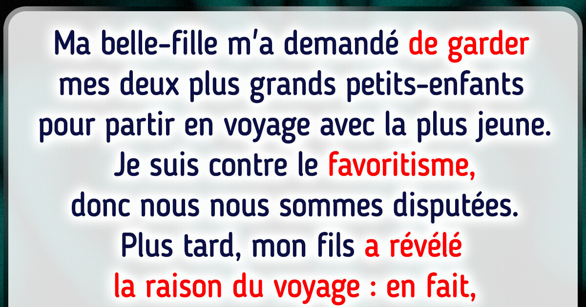 J’ai dénoncé le favoritisme de ma belle-fille, et maintenant elle m’interdit de voir mes petits-enfants J’ai dénoncé le favoritisme de ma belle-fille, et maintenant elle m’interdit de voir mes petits-enfants