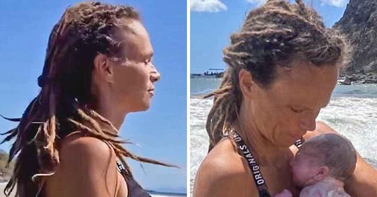 Cette mère fait sensation en ligne après s’être filmée en train d’accoucher dans l’océan Pacifique