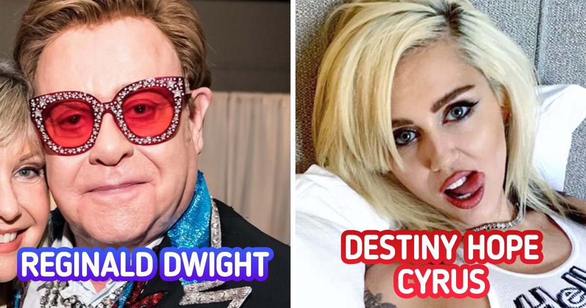 21 Célébrités dont leur vrai prénom n’a rien à voir avec leur nom de scène