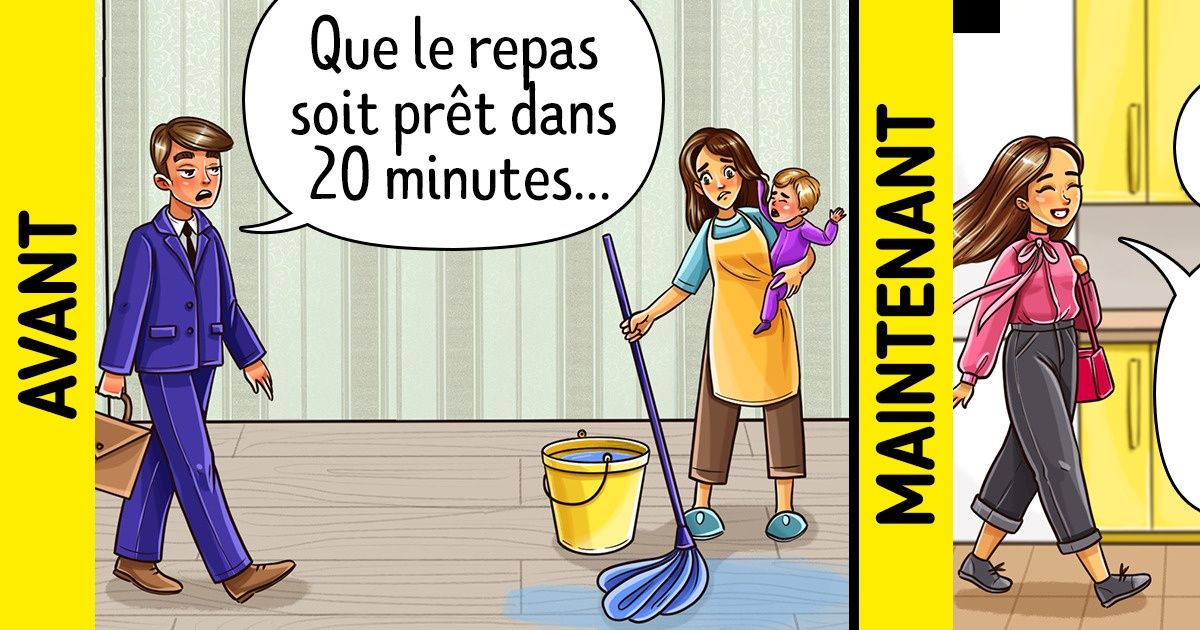 11 Illustrations qui montrent les différences de la vie de couple en fonction des années