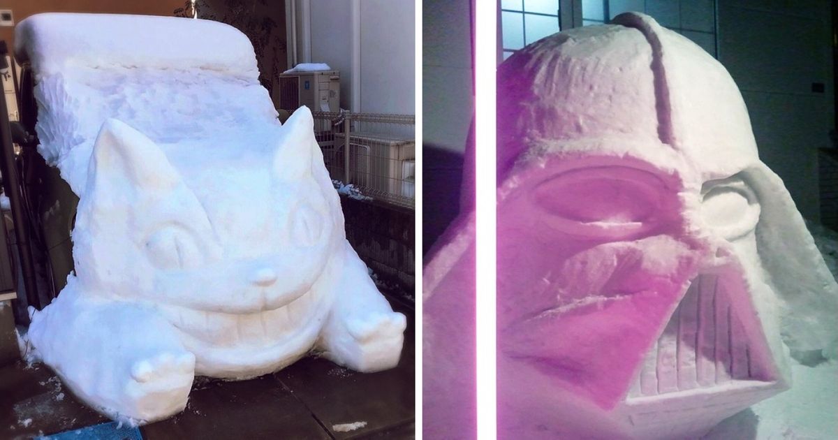 Tokyo, paralysée par la neige pour la première fois depuis des années, voit fleurir des bonshommes de neige ...