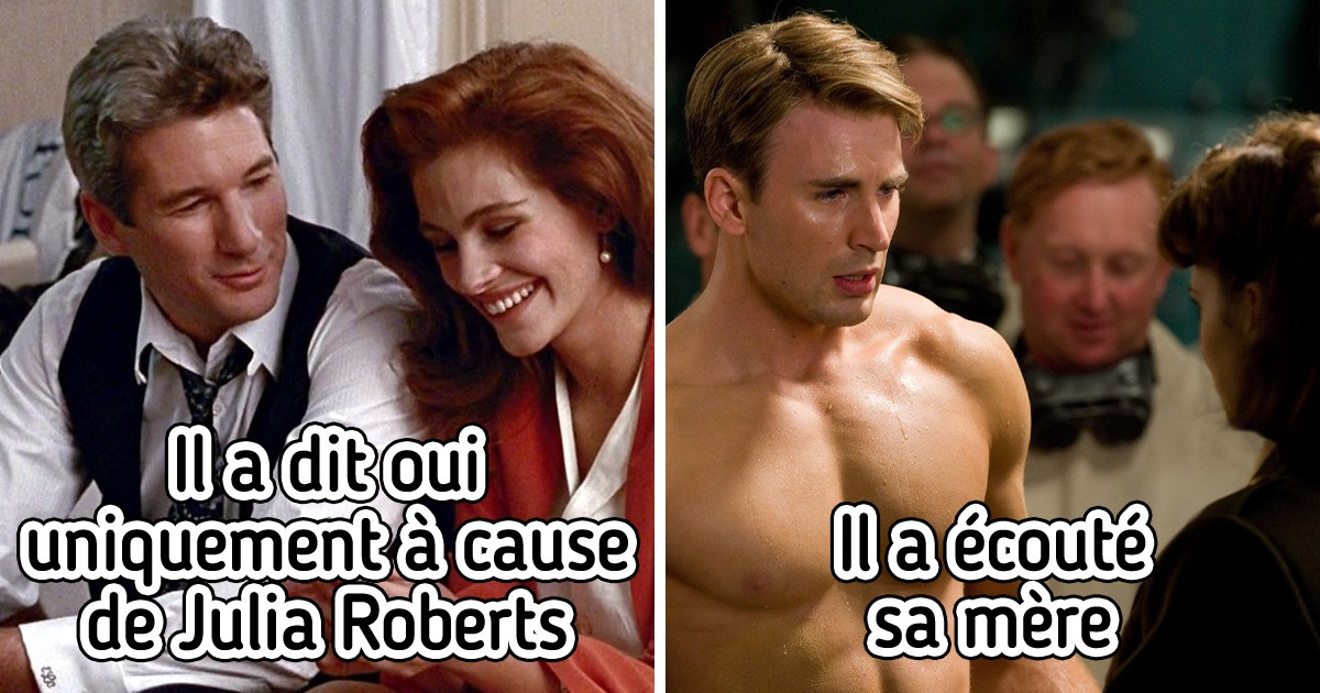 10 Acteurs et actrices qui n’ont d’abord pas voulu participer aux projets qui ont fait d’eux des superstars