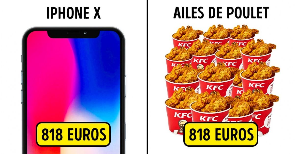 Ces 14 choses sont étonnamment moins cher qu’un iPhone X