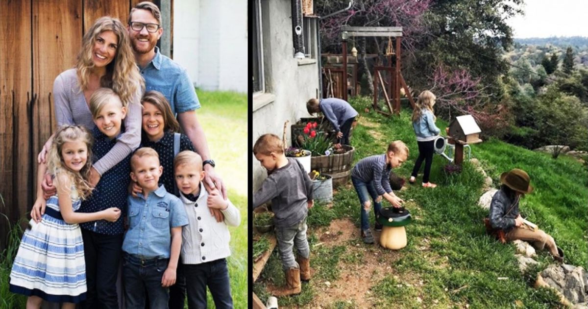Un jeune couple a décidé d’élever ses 5 enfants loin de l’agitation des villes, et ils racontent aujourd’hui leur expérience