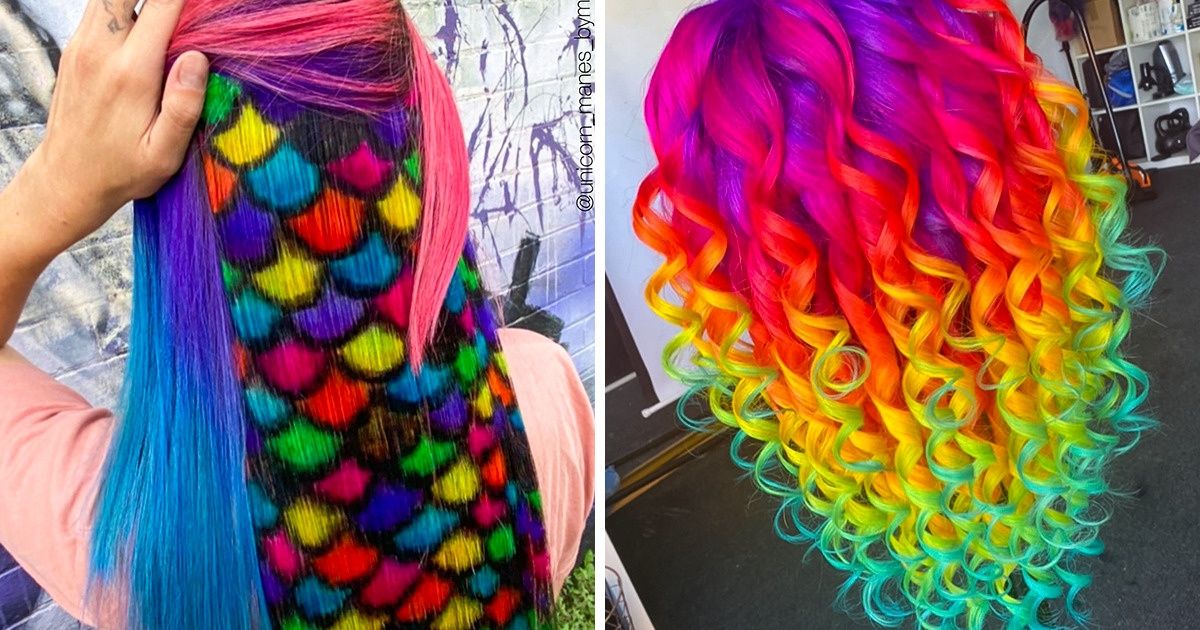 Un coiffeur australien transforme les cheveux en crinière de licorne et offre à ses clients une dose d’arc-en-ciel