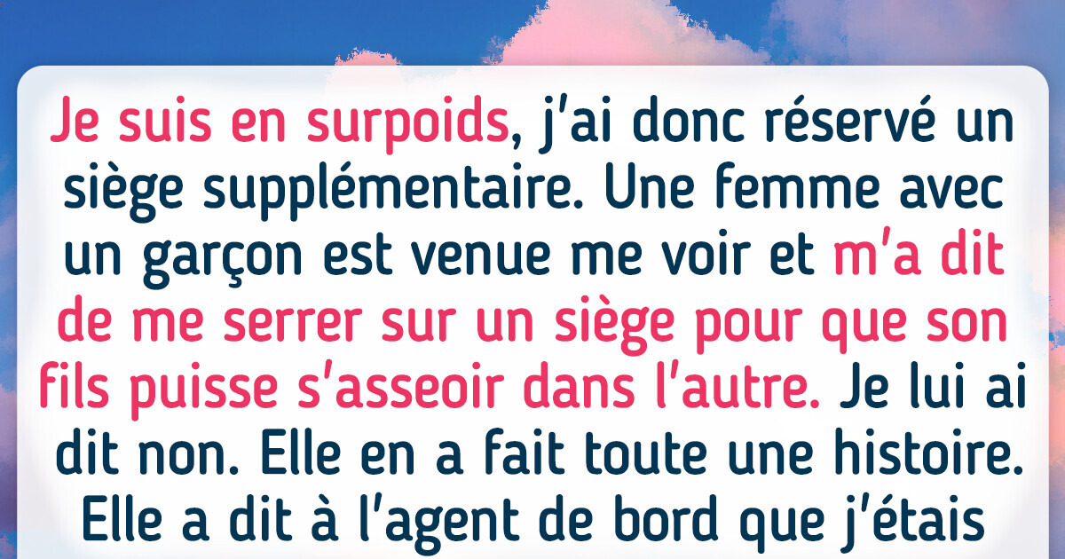 J’ai refusé de donner mon siège supplémentaire dans l’avion à un enfant et je ne le regrette pas