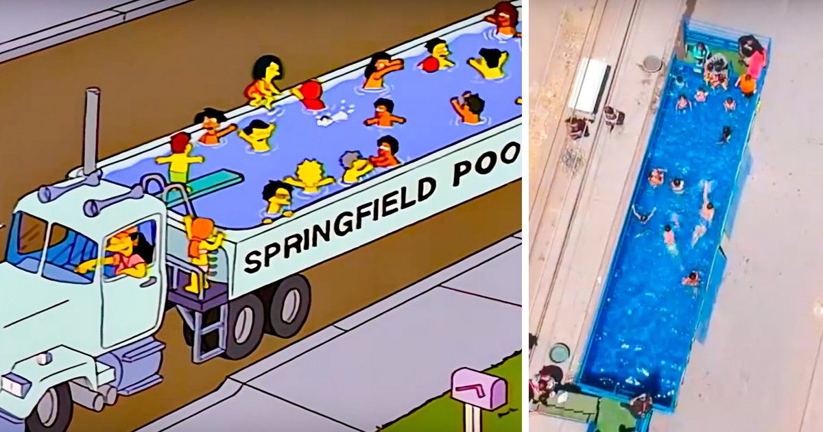 Un entrepreneur s’est inspiré d’un épisode des “Simpson” pour construire une piscine mobile à titre gratuit pour sa communauté