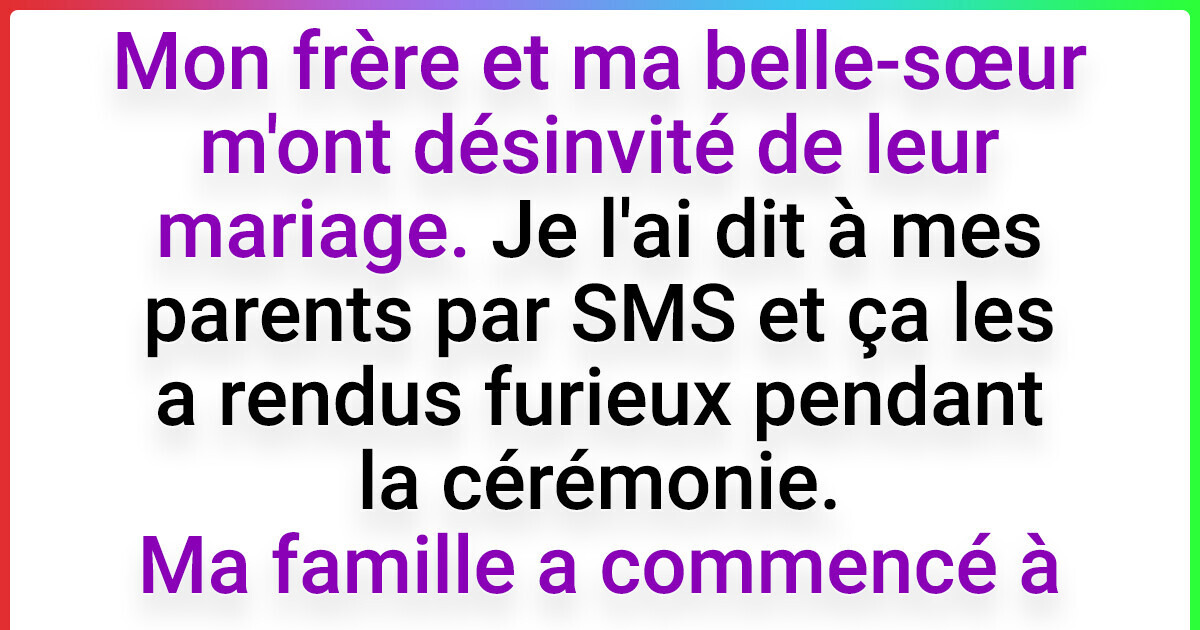 J’ai accidentellement gâché le mariage de mon frère avec un message WhatsApp