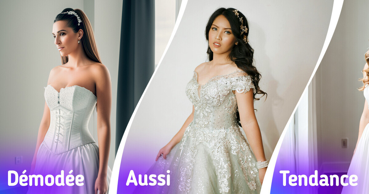 9 Robes de mariée qui ont conquis leur époque, mais qui ne sont plus au goût du jour