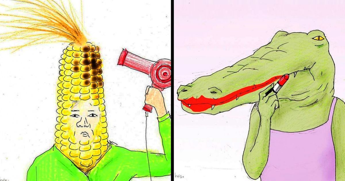 Cet artiste japonais dessine des scènes de vie, où à première vue, il est difficile de comprendre ce qui se passe...