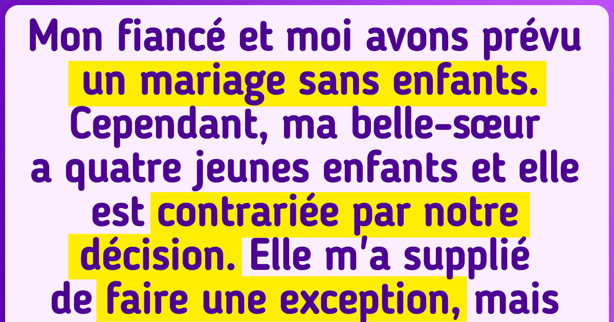 Je souhaite un mariage sans enfants, mais ma famille a du mal à comprendre mon choix