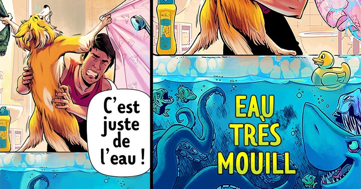 Cet artiste israélien représente, à travers ses dessins, la vie avec un chien... Cet artiste israélien représente, à travers ses dessins, la vie avec un chien...