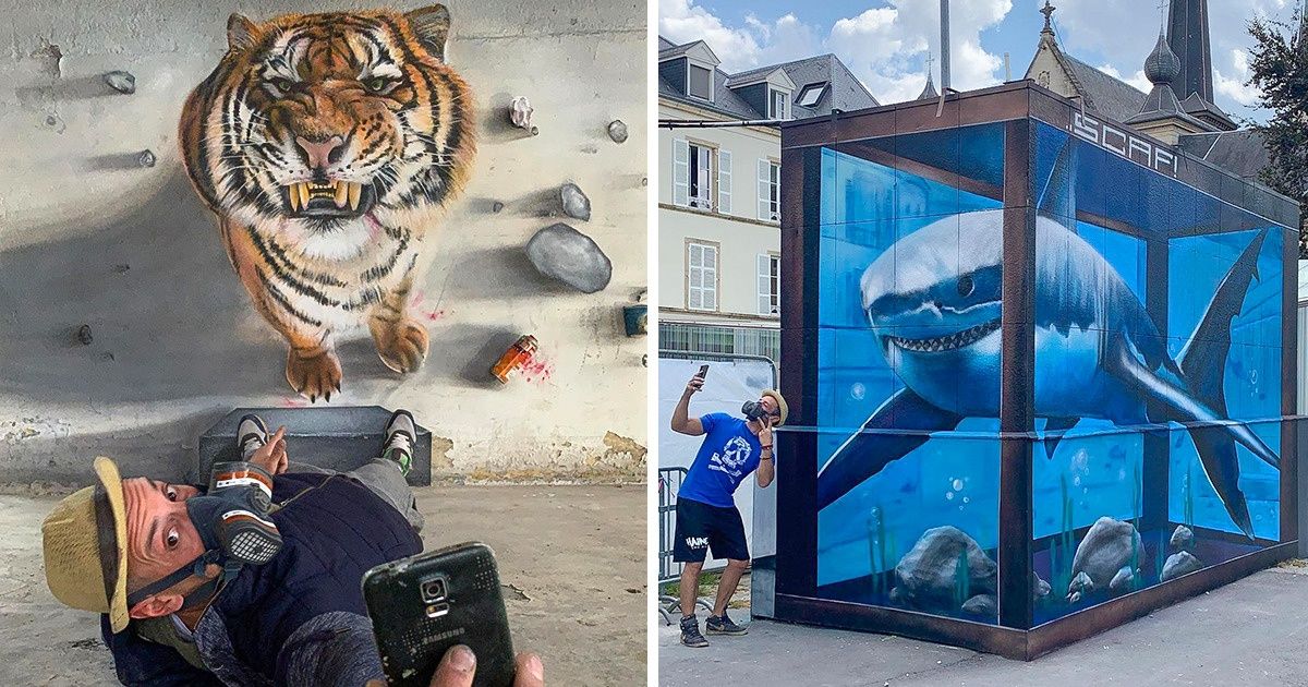 22 Œuvres d’un artiste de graffiti qui sont tellement réalistes que nous ne savons pas où est la frontière entre le talent et la réalité