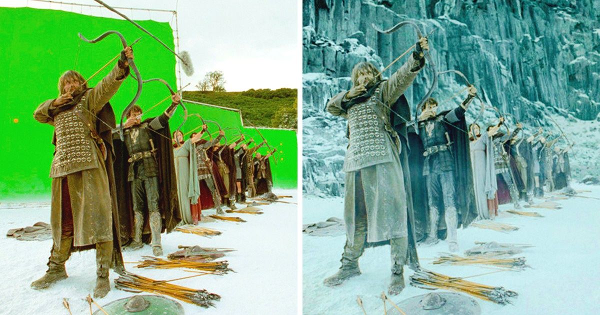 13 Photos qui révèlent à quoi ressemble certains de nos films préférés avant qu’ils ne soient rehaussés avec les effets spéciaux.