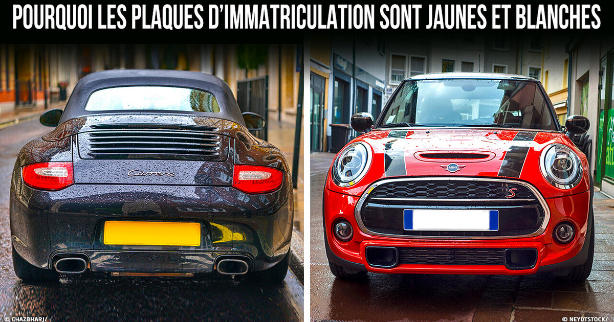 Pourquoi les plaques d’immatriculation sont jaunes et blanches