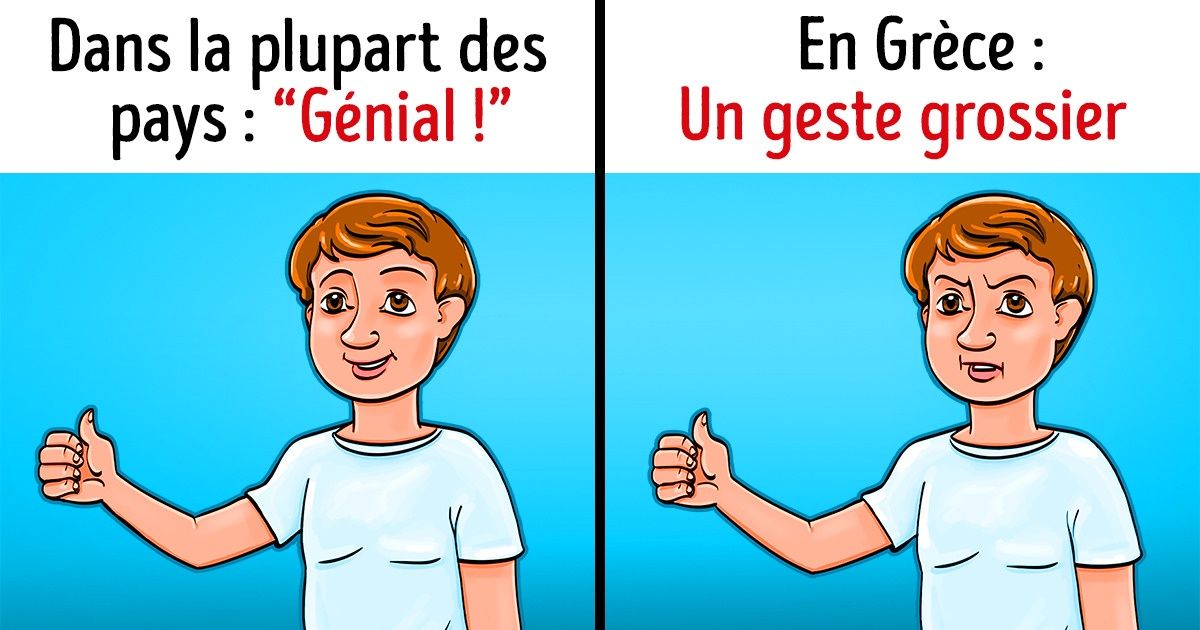 Quelques gestes qui sont perçus différemment à l’étranger