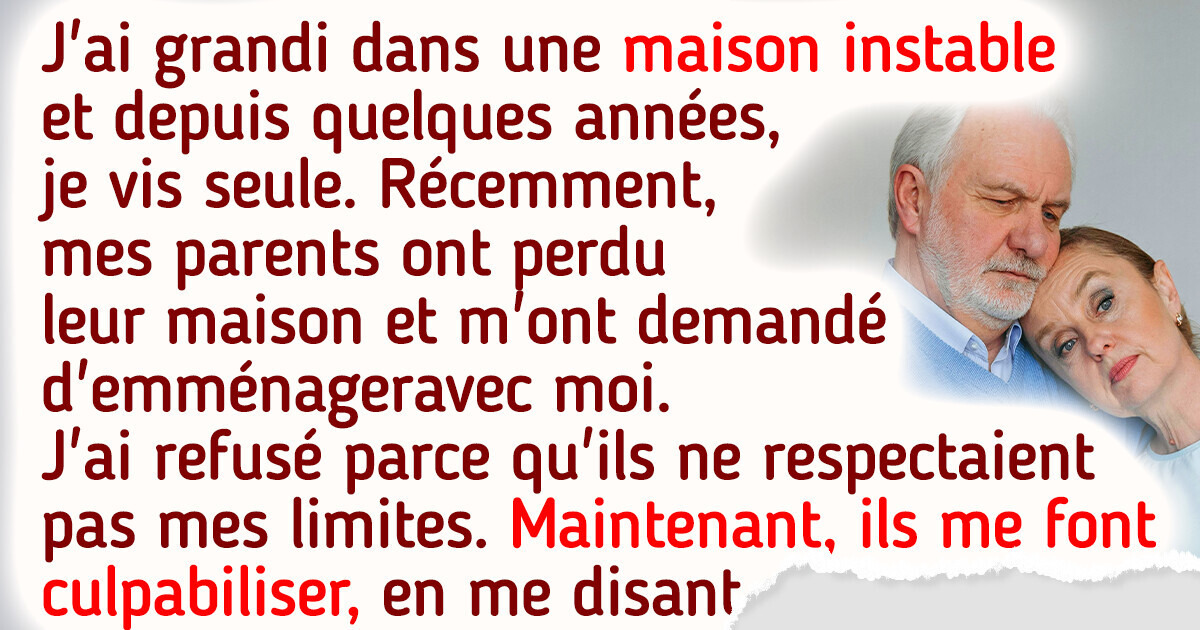 Je refuse que mes parents emménagent avec moi et ma famille pense que je suis sans cœur