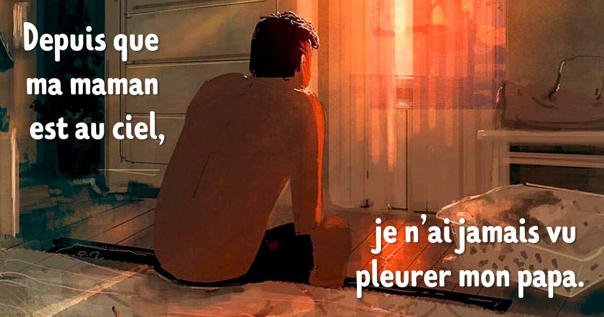 Un dessinateur de Disney a réalisé des illustrations émouvantes représentant un père isolé vu à travers le regard de son enfant