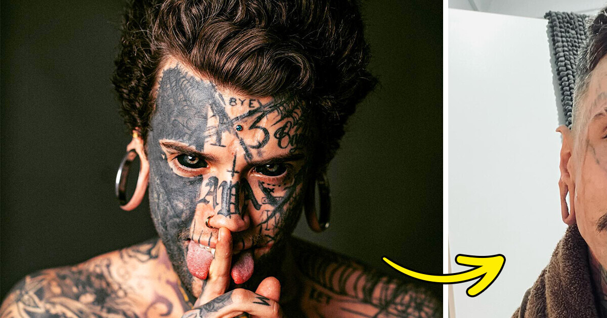 Il regrette ses tatouages et opte pour une métamorphose radicale pour protéger sa fille Il regrette ses tatouages et opte pour une métamorphose radicale pour protéger sa fille